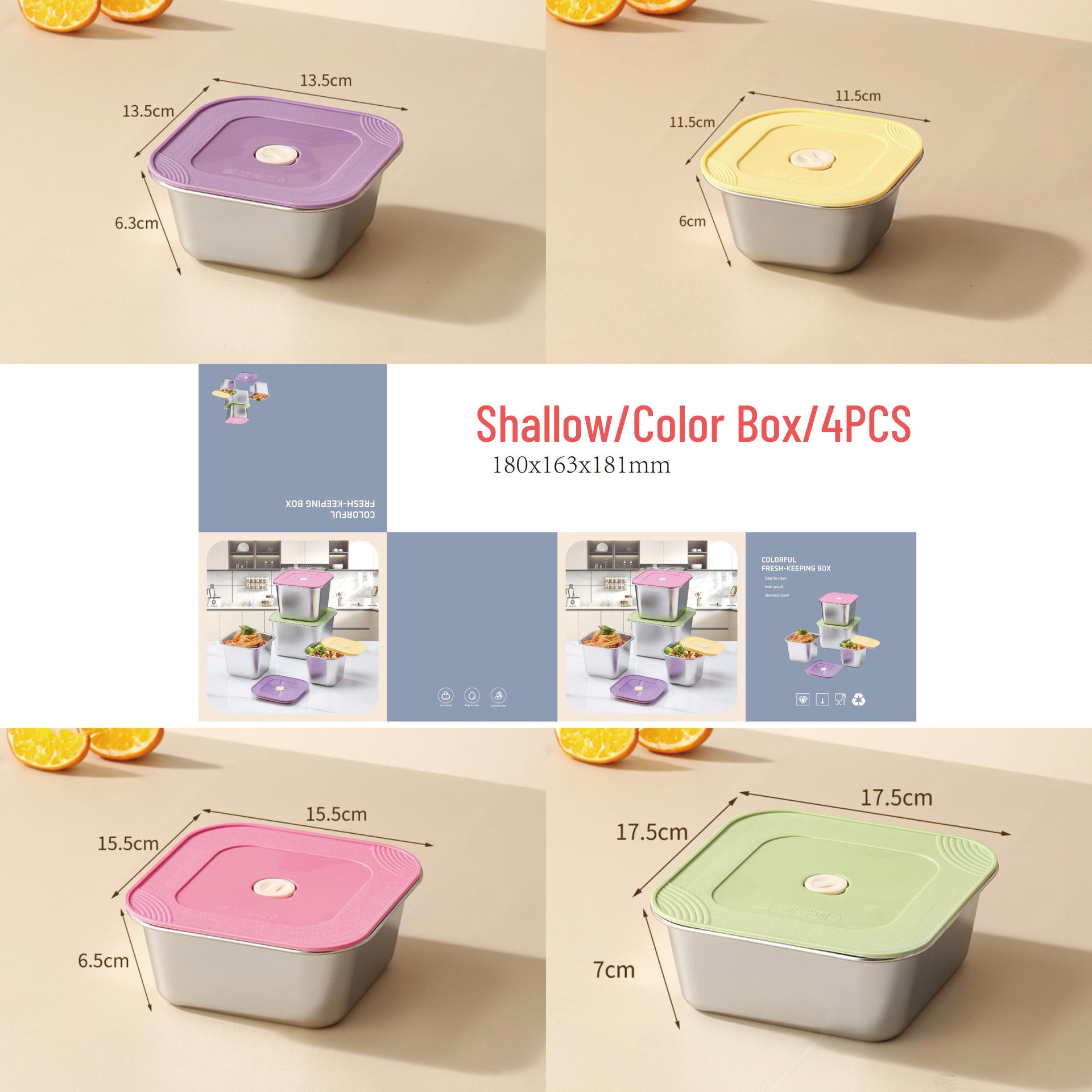 Stainless Steel Deepened Fresh-Keeping Bento Box for Frozen Fruits, Vegetables & Meat