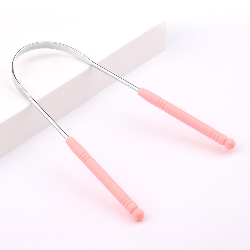Stainless Steel Tongue Scraper & Brush - Oral Hygiene Tool