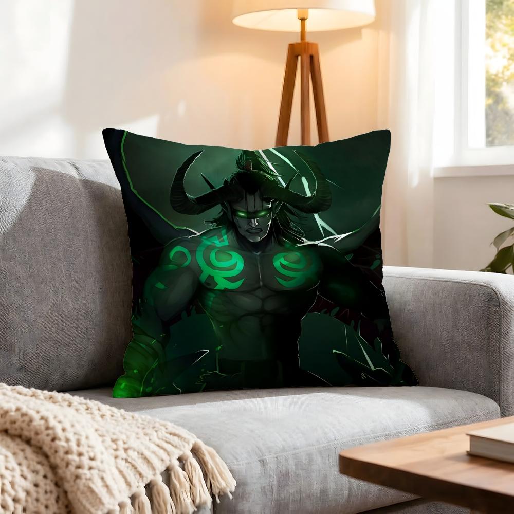 Game World Of Warcraft Cushion Cover 1Pcs Decorative Covers Soft Cushion Case For Sofa Couch Decor 40X40 45X45 Pillowcases