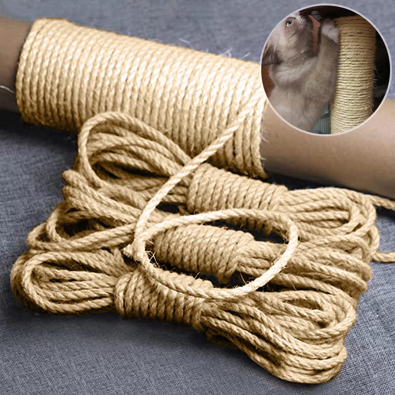 10/20M Natural Sisal Rope Cat Scratcher Rope Tree Scratching Diy Paw Claw Furniture Protector Scratching Post Cat Accessories Set