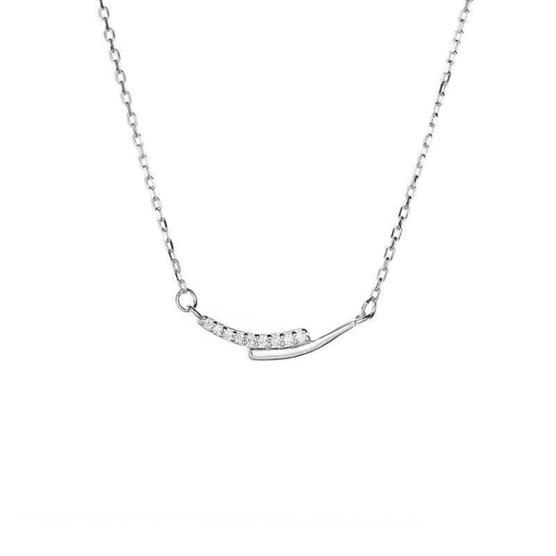 

925 Sterling Silver Smile Pendant Necklace Korean Style Women s Fashion Jewelry Gift for Girlfriend 925 silver білий