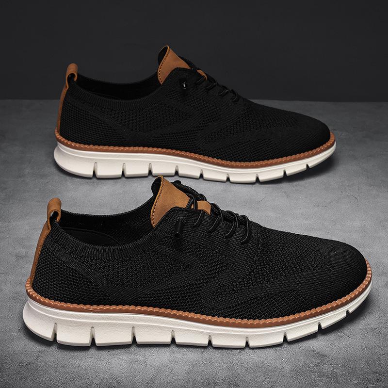 2024 Herren Laufschuhe im britischen Stil mit atmungsaktivem Mesh, Trendy Übergröße 48