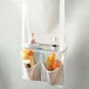 With 2 Hooks Hanging Mesh Bag Practical Bath Storage Bag Durable Shower Organizer  Bathroom