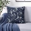 Black Lace Square Jacquard Pillow Cover for Sofa Office Waist Cushion Cover Home Decorative Pillowcase