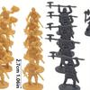 100 Stück Graue und Goldene Mini Mittelalter Soldatenfiguren - 12 Stile Detaillierte Miniatur Soldaten für Diorama Tabletop RPG Krieg JXB