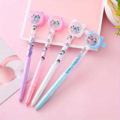 Zurück zur Schulsaison, 10 Stück, 0,5 mm, Katzen-Pailletten-Treibsand-Gelstift, kreatives Briefpapier, Preisgeschenk, Schreibwerkzeug, Stift, Büro-Signaturstift