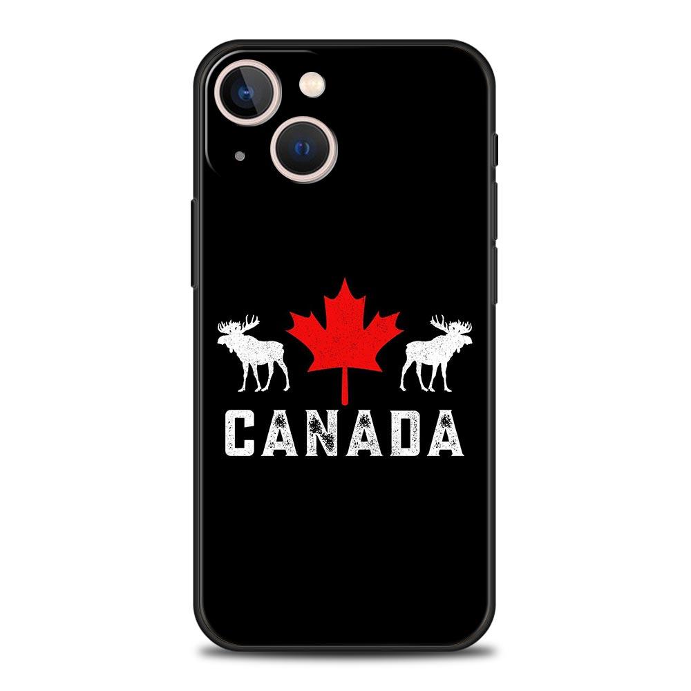 Ahorn Kanada Flagge Liebe Fußball Handyhülle Für iPhone 17 16 15 Pro Max 11 12 13 14 7 8 Plus SE 2020 X XR XS Hülle Weich Schwarz