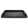 Grand Plateau de Service en Bois Forme Rectangulaire Couleur Noire Plateau de Petit-Déjeuner en Bois Matériau Bois Avec Poignée Plateau Alimentaire en Bois