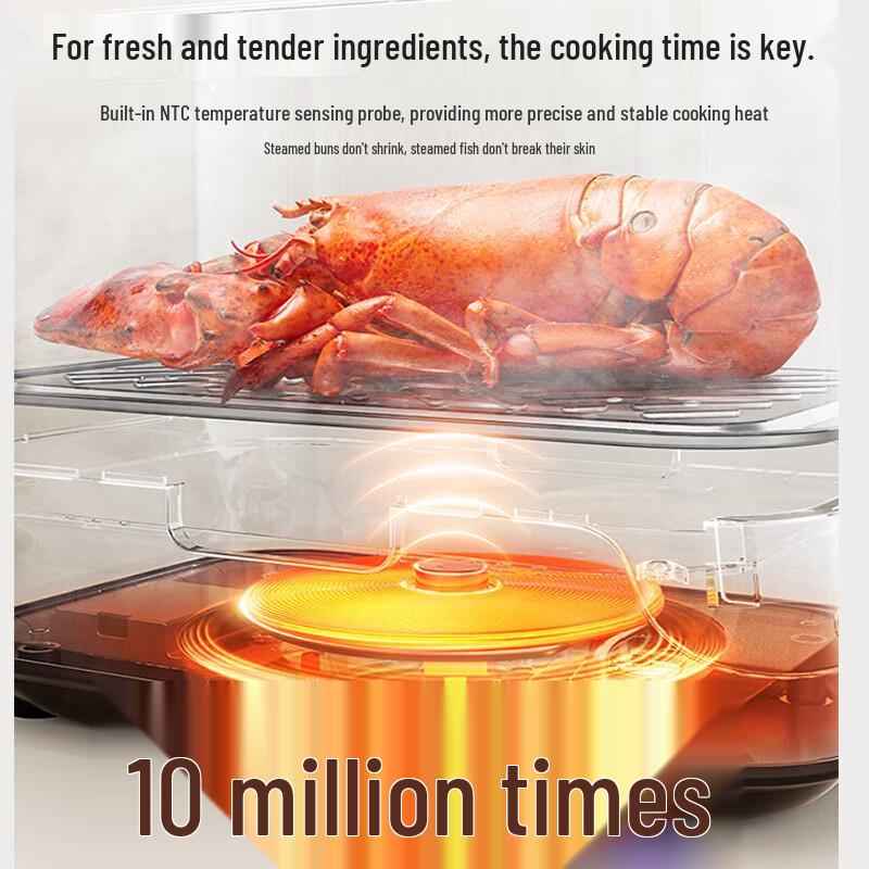 Midea 3-Layer All-Steel Electric Steamer & Hot Pot