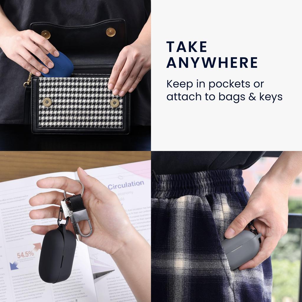 Kwmobile Earphone Case for Sony Wireless Drop Light Blue WF-C710N - Earphones, Silicone, Protection,