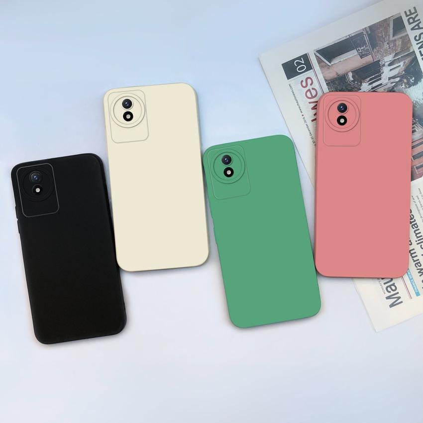 For Vivo Y02 Y02A Y100 Y55 S10 S12 T1X T2X S9 Phone Case Fashion Aesthetic Solid Color Matte Silicone Lens Protection Anti Fall Shell For Vivo Housing