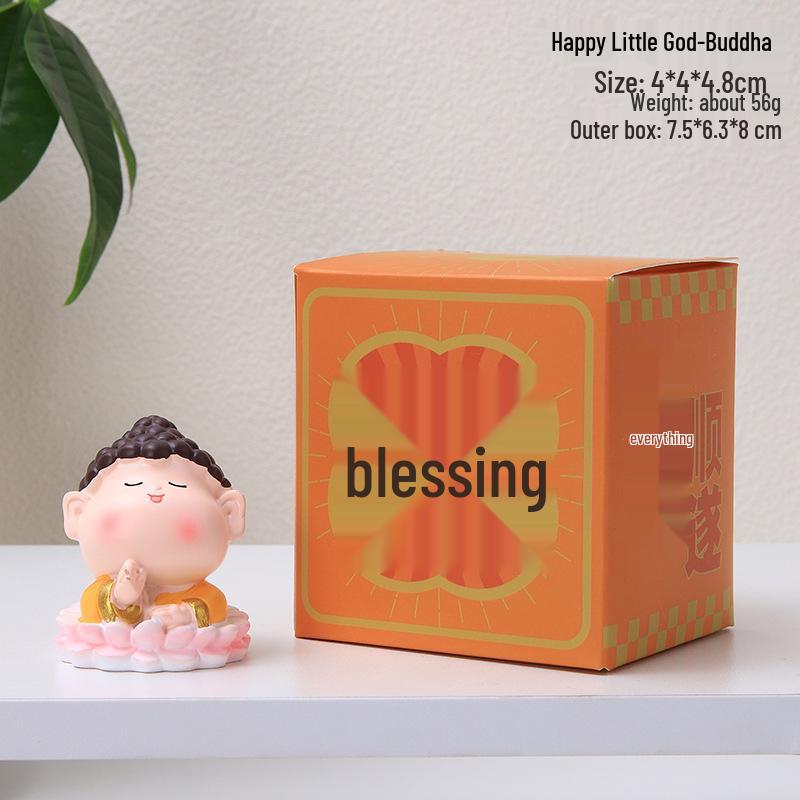 Happy Cartoon Immortal Healing Desk Ornaments - Stress Relief & Birthday Gift