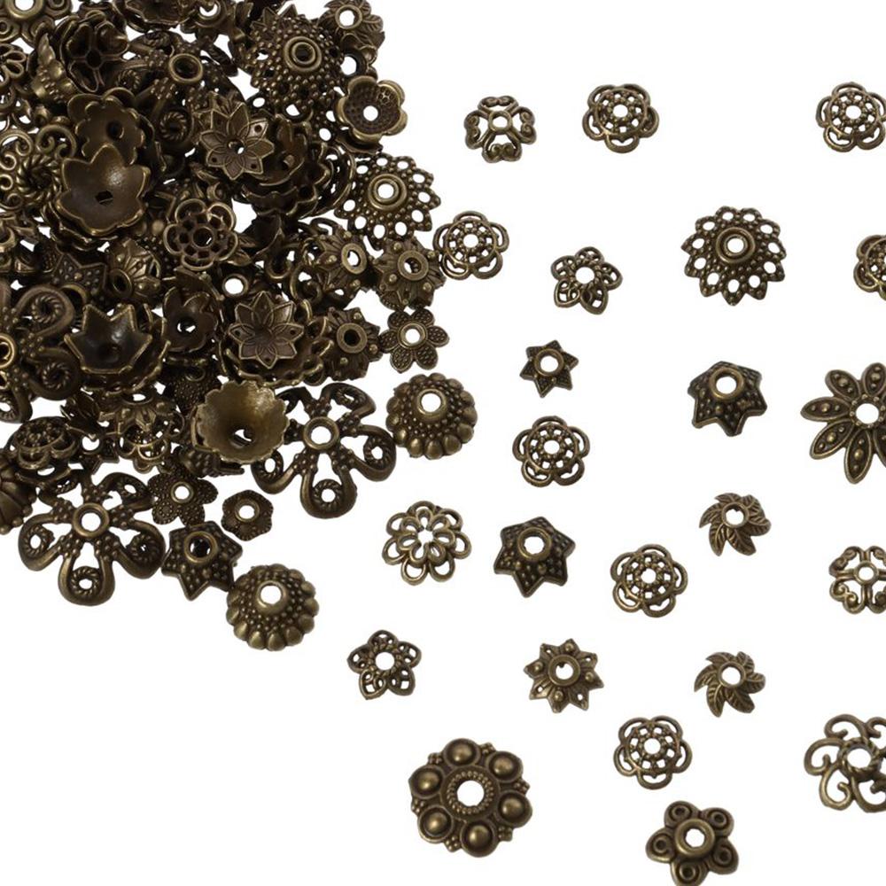 Alloy Bead Caps for Jewelry Making Flower Ornament Caps DIY Craft Gold Metal Beads  Jewelry Making