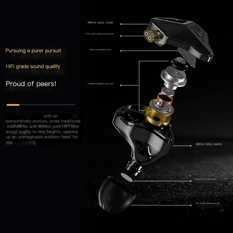 Premium Wire Earbuds in Ear Earphone Featuring Magnetic Dynamic Driver &Detachable Cable For Professional Musicians Gamers