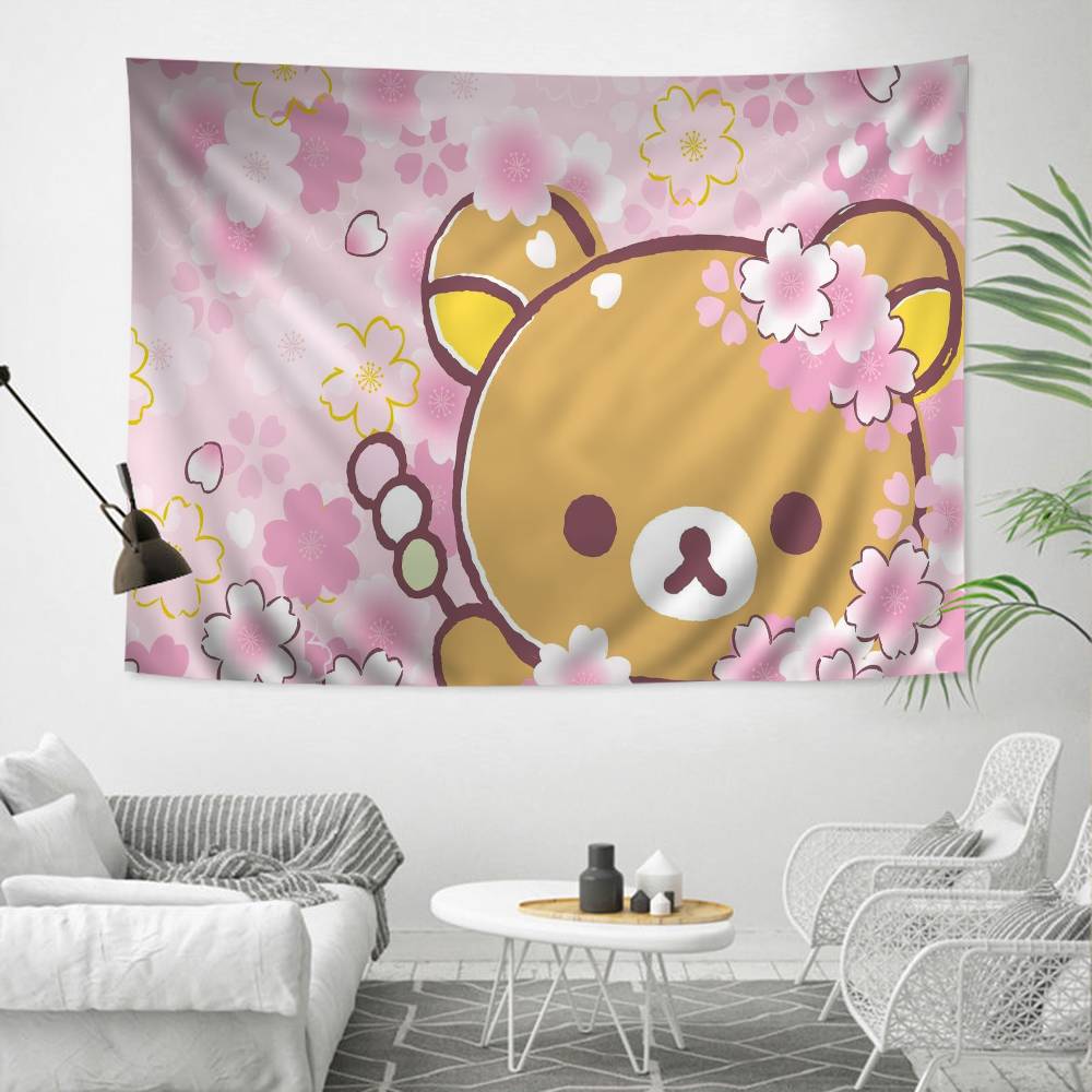 Popular Cute R-Rilakkuma Character Cartoon Tapestry Art Science Fiction Room Home Decor Art Home Decor