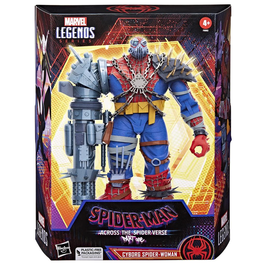 Marvel Legends Series Cyborg Toy Across the Deluxe Action Figure Ages Spider-Woman 6" Spider-Man Spider-Verse 4+