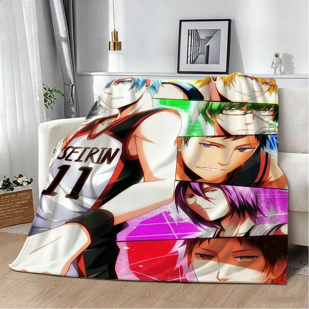 New K-Kuroko No B-Basket Cartoon Game 3D Flannel Blanket Soft Throw Blanket Art For Home Decor Bedroom Bed Sofa Picnic Fans Gift