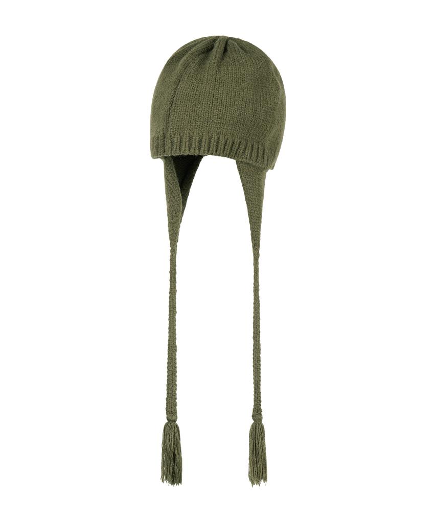 AAKAM Knitted Earflap Beanie (Khaki)