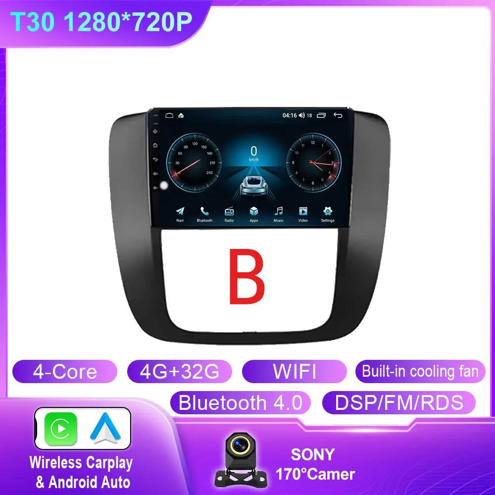Android Car For GMC Yukon Chevrolet Tahoe Suburban 2008-2012 GPS Navigation Multimedia Player Stereo Head Unit QLED Screen 5G BT
