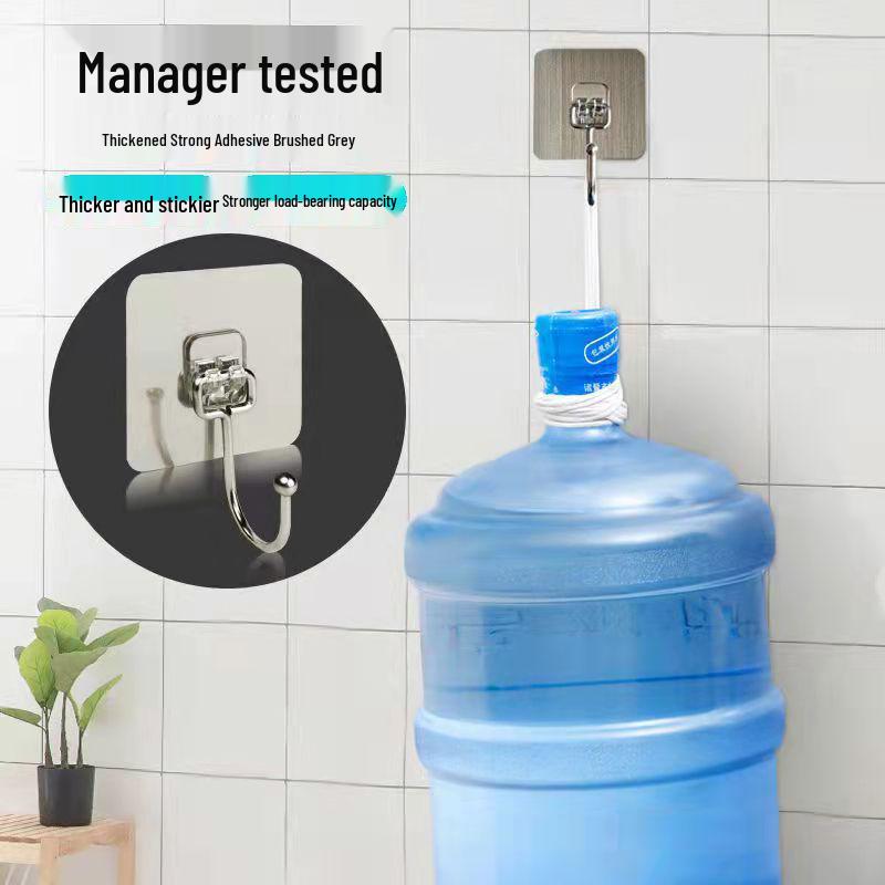 Strong Adhesive No-Drill Wall-Mounted Suction Cup Hook – No-Mark, Load-Bearing for Kitchen Use