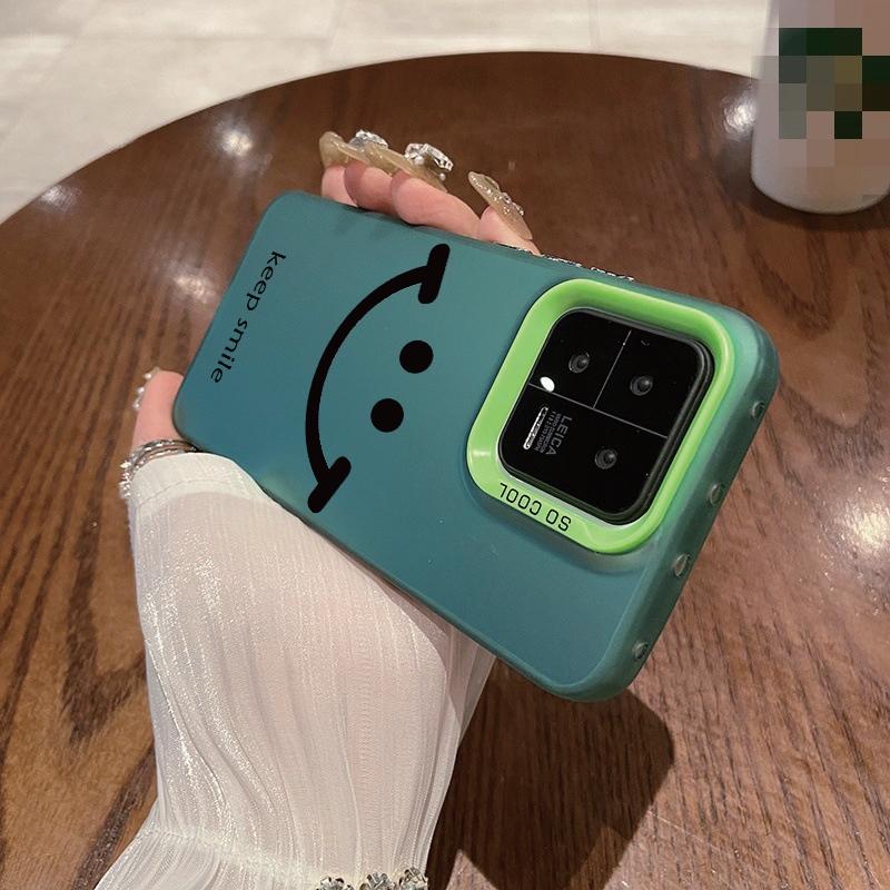Smile Patterned Anti-drop Phone Case For Samsung S24 S23 A55 A35 Xiaomi Redmi 13C Poco C65 iPhone Huawei Honor 90 Shockproof Protective Bumper Cover
