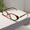 Oval Glasses Women  New Vintage Korean Style Blue Light Blocking Optical Frames Trendy Simple Decorative Eyeglasses