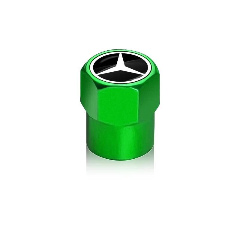 For Mercedes Benz AMG W204 W205 C200L W203 Car Accessories 4Pcs Car Tire Valve Stems Cap Metal Tire Wheel Stem Air Valve Cap BI1