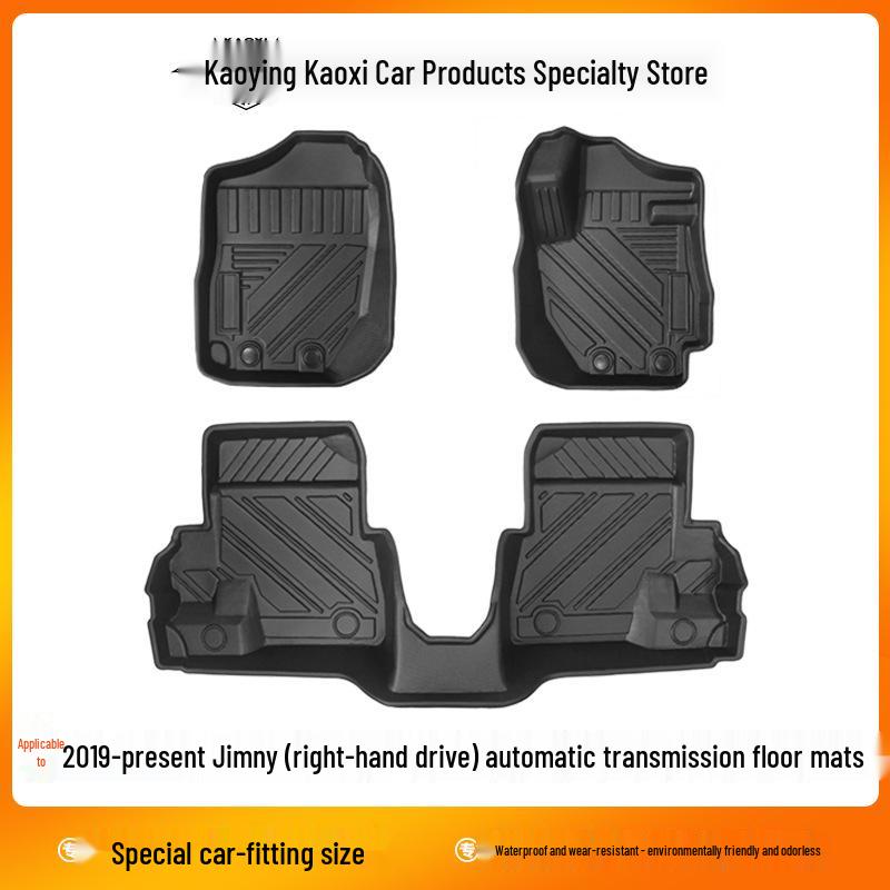 Jiminy Suzuki Jimny TPE Floor Mats - High Edge, Wear-Resistant, Waterproof, Left/Right Hand Drive Compatible, Carpet Surface.