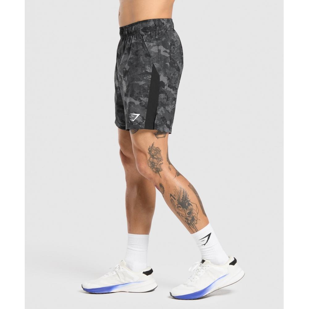 Gymshark Sport  7  Shorts Graphite Grey Black A1b3l Gc9v