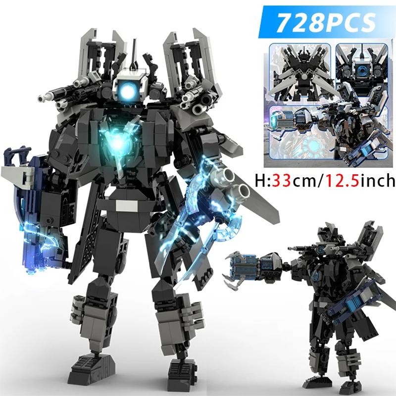 Skibidi Toilet Titan Speakeman, TV Man, Cameraman Baustein-Set - 445 Teile Sammelfigur Bauspielzeug für Kinder