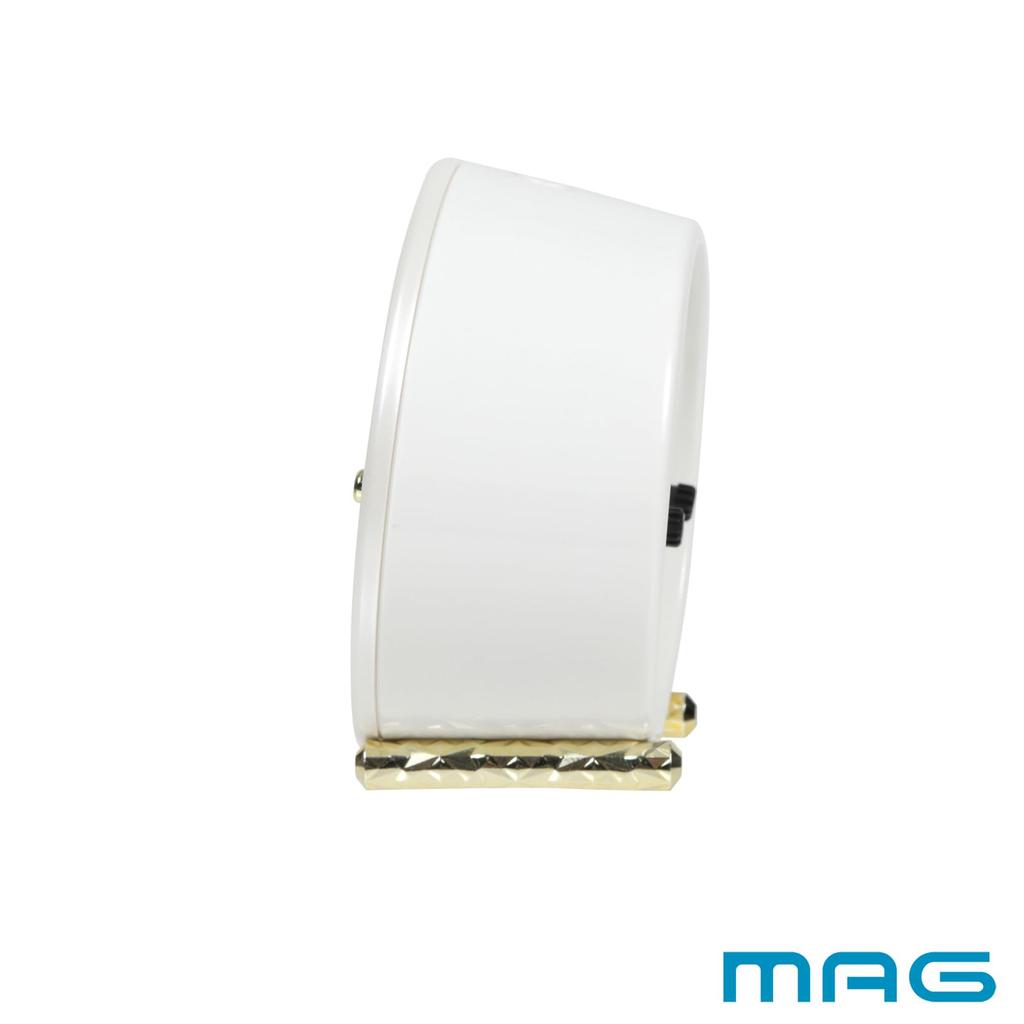 MAG Alarm Clock, Table Clock, Cute, Stylish, Interior Decor, Rhinestone, Analog, Silent, Continuous Second Hand, Electronic Sound, Alarm, Snooze,