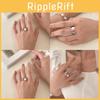 Elegant Butterfly Knot Ring For Women With Adjustable Size Chic Pearl Design For 2023 Spring Fashion
