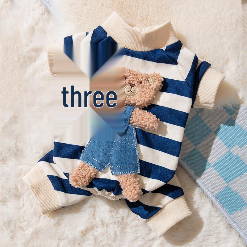 Banana Smiley Face Pet Clothes for Small Dogs and Cats - Thin, Four-Legged Homewear for Spring and Autumn