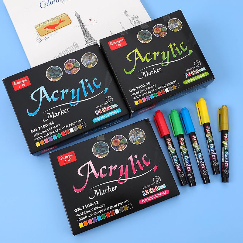 100-Color Soft Tip Acrylic Paint Markers for DIY, Graffiti, Journals & Drawing