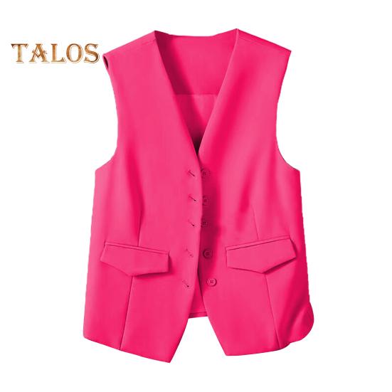 Kaufe Damen Anzugweste Einreihig V-Ausschnitt Ärmellos Dekorative
