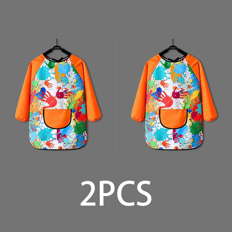 Paint Apron for Children Art Apron - Waterproof Long Sleeved Cover Children's Apron, Childrens Drawing Kindergarten WQ005