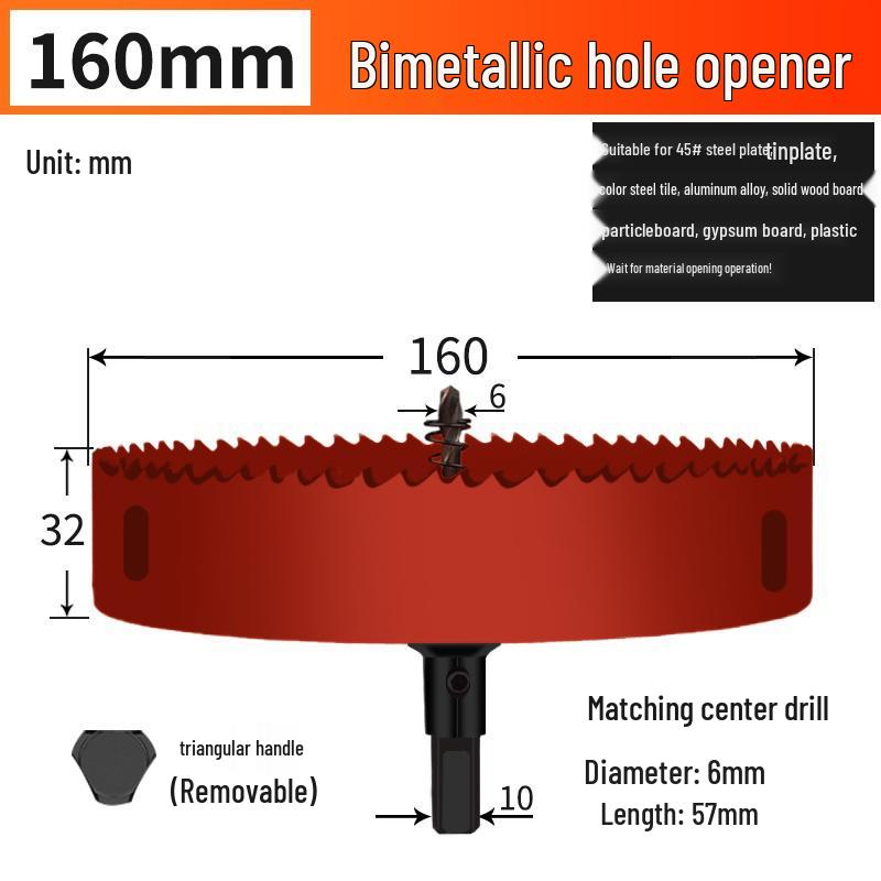 Bimetal Multifunctional Hole Saw for Wood, Gypsum, Metal & Plastic