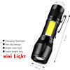 Strong Lighting ABS Flashlamp USB Charging Portable Outdoor EDC Torch Camping Hanging Flashlights Telescopic Focus COB Side Lamp