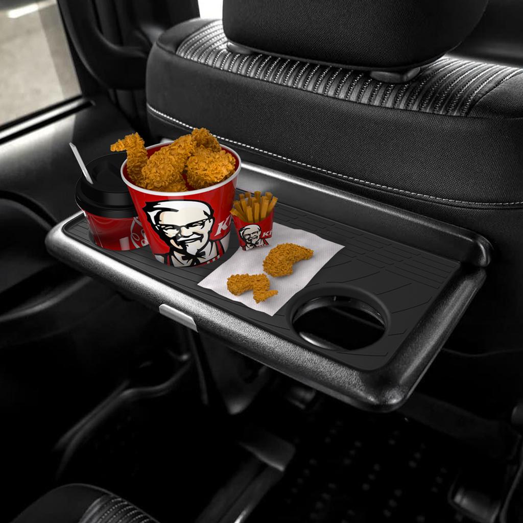 2Pcs Right Drive for Toyota Voxy/Noah 80Series 2014-2025 Car Table Mat Anti Slip Pad Shock-Absorbing Silicone Accessories Black