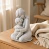 3D Printed Embracing Sculpture Minimalist Hug Art Figurine Mother and Child Sculpture  Bedroom