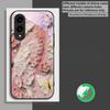 Oil Painting Butterfly Suitable for Samsung Galaxy S26 Ultra S20 FE S21 S22+ 23 Plus S24 Ultra 25 Edge Black Glass Phone Casee