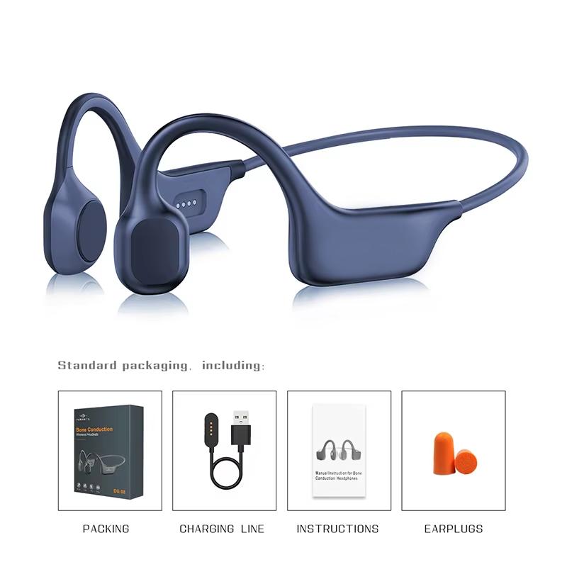  True Wireless Hi-Fi Stereo Sports Earphones LED Noise Cancelling Bone Conduction for 5.3 IPX6 Waterproof