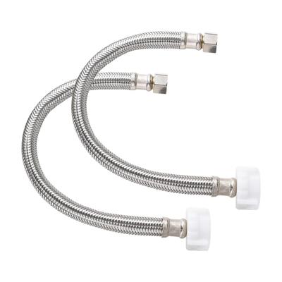 Manguera de conexión para inodoro resistente a la corrosión (paquete de 2) - Reemplazo de tubería de suministro de agua para inodoro - Para un flujo sin fugas