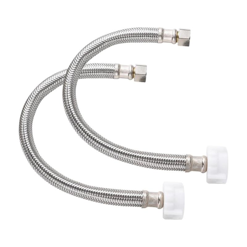 2pack Corrosions Resistant Toilet Water Connector Hose Toilet Hose Water Supply Pipe Replacement For Leakproof Flows 1