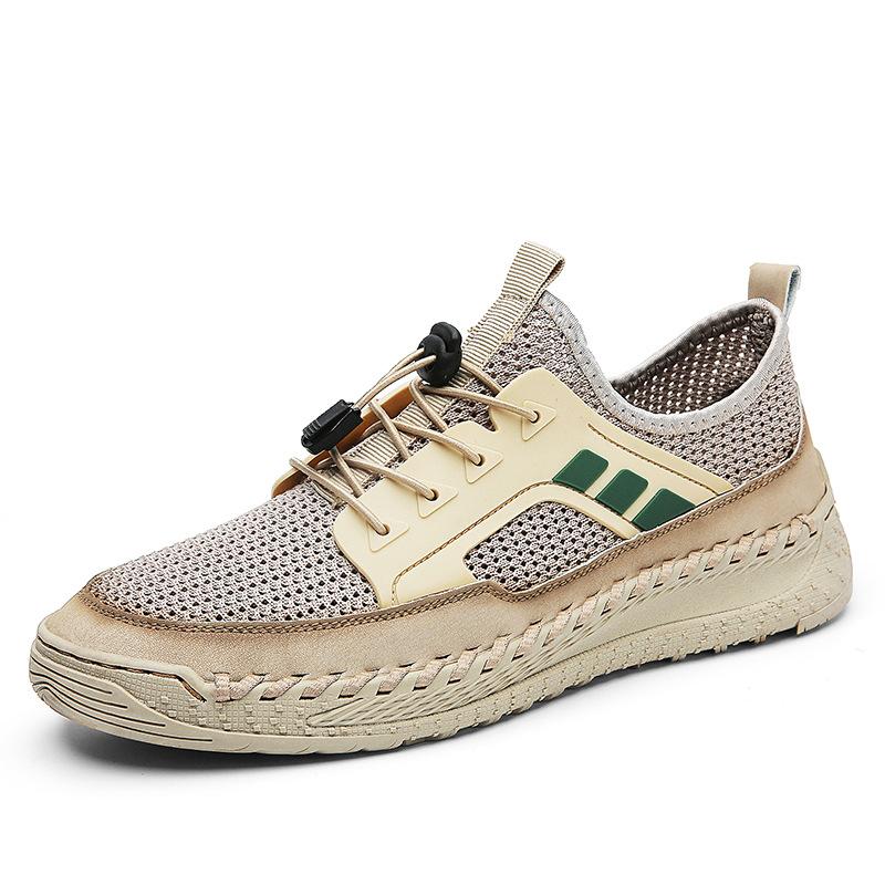 2025 large size summer new sports and leisure shoes men's lightweight mesh shoes breathable thin hollow mesh shoes