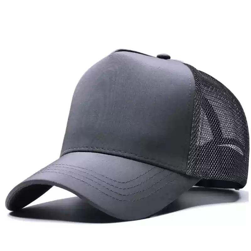 Schnelltrocknende Mesh-Sonnenkappe Tiefe und Große Baseballkappe Damen und Herren Sommer Übergröße Trucker-Kappen 56-60cm 61-65cm