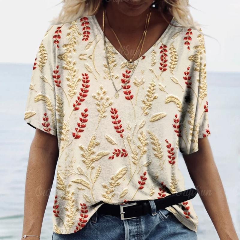 Fashion Woman Blouse 2024 Butterfly Print Short Sleeve Tees Tops Summer Casual Women's T Shirt Oversized Female Y2k Clotheing