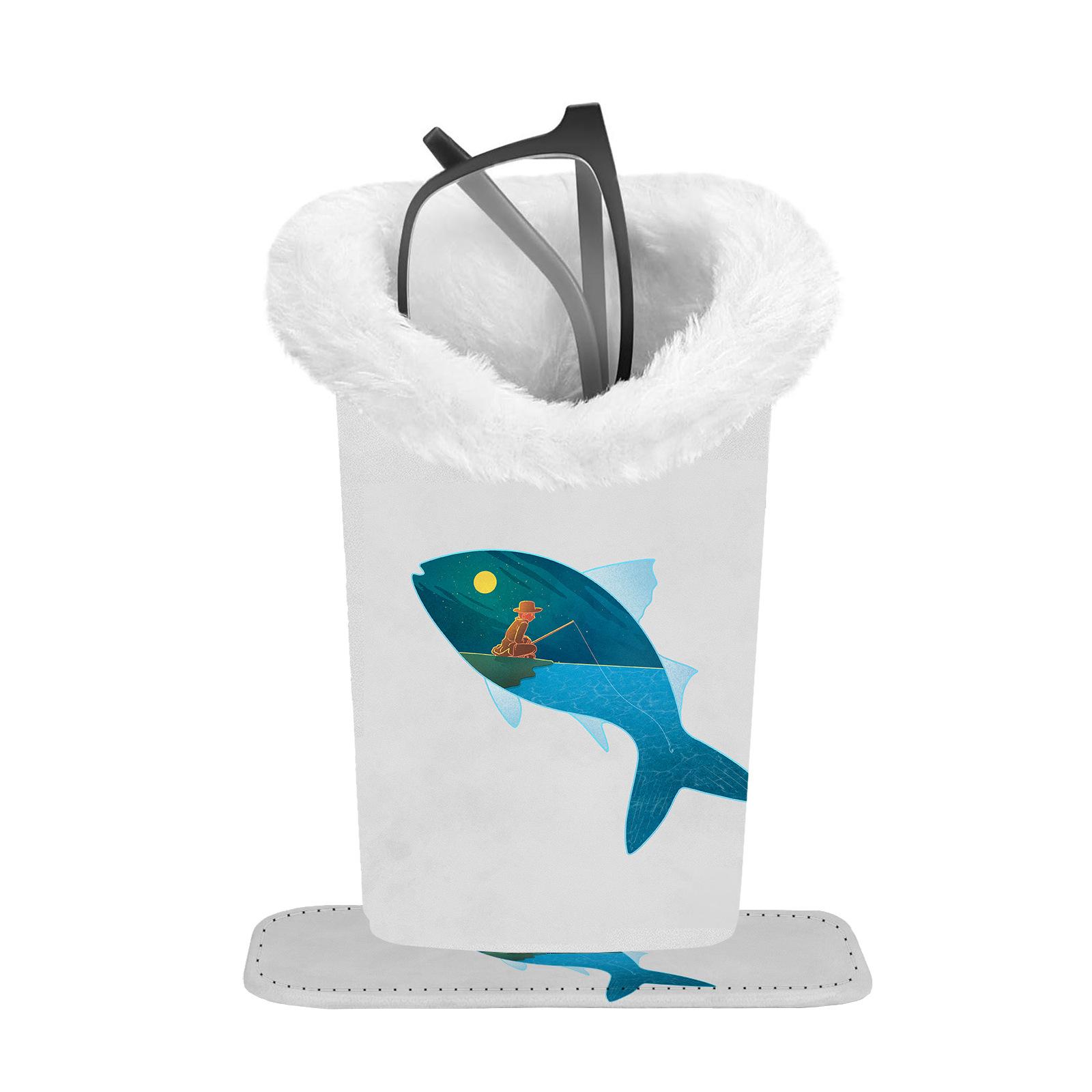 

Плюшевый держатель для очков - модный и удобный для хранения очков белый