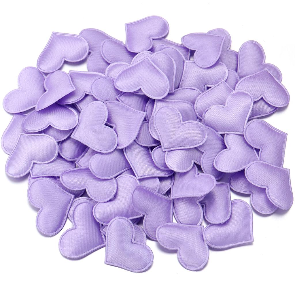 50Pcs/lot Love Shaped Sponge Petals 3D Fabric Clothing Home Decor Cloth Patches for Sewing Party Wedding Decoration Accessories