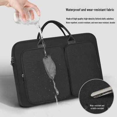 Duża Torba na Laptop 17,3 cala z Wieloma Komorami i Aksamitnym Wnętrzem